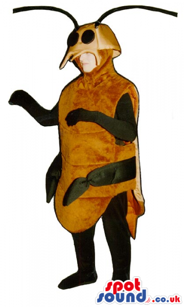 Brown Cockroach Bug Adult Size Plush Costume Clipart (600x600), Png Download