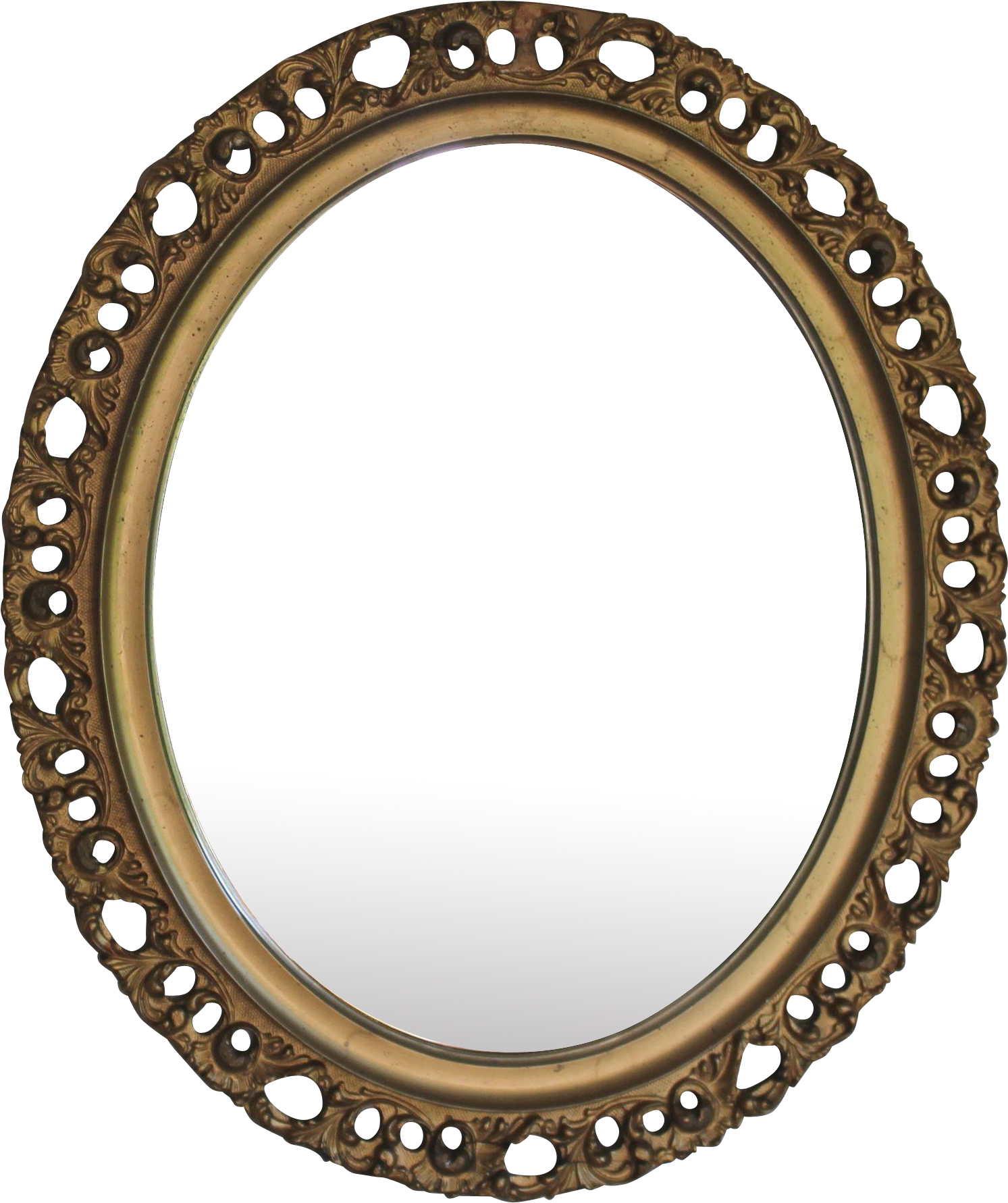 Antique Italian Gilt Wood Florentine Oval Mirror From Clipart (1781x1781), Png Download