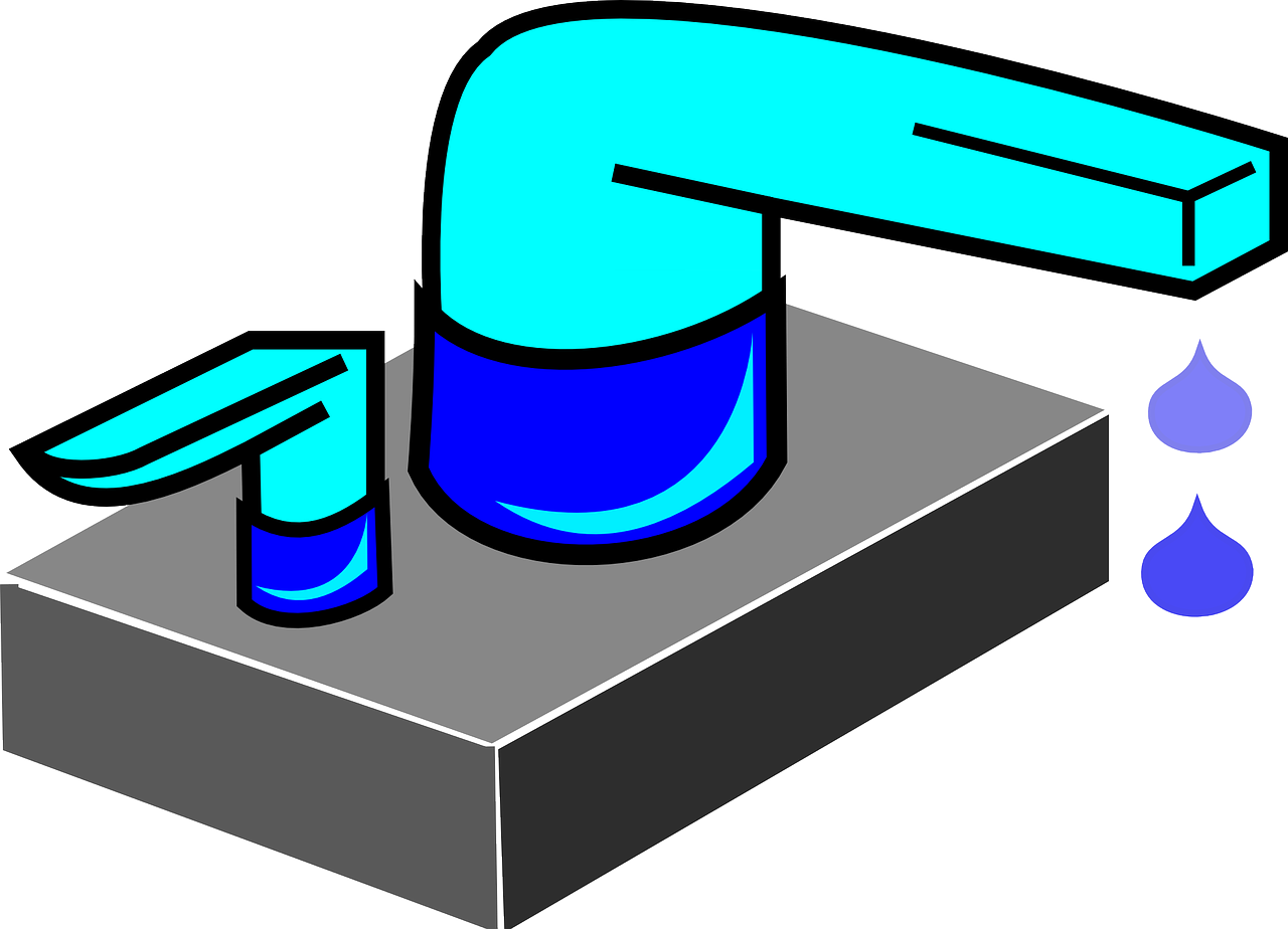 Bathroom Faucet Water Drops Png Image Clipart (1280x924), Png Download