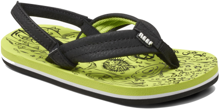 Reef Grom Reef Footprints Kinder Flipflops Clipart (800x800), Png Download