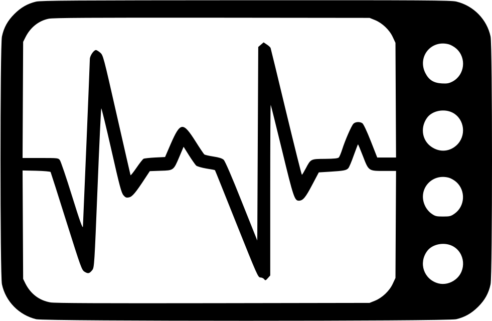 Heart With Electrocardiogram Clipart (981x640), Png Download