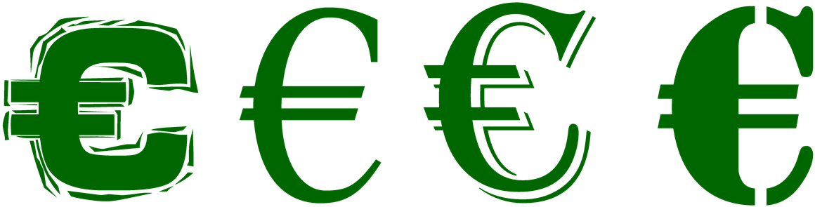 Euro Symbol Money Currency Sign Png Image Clipart (1280x551), Png Download