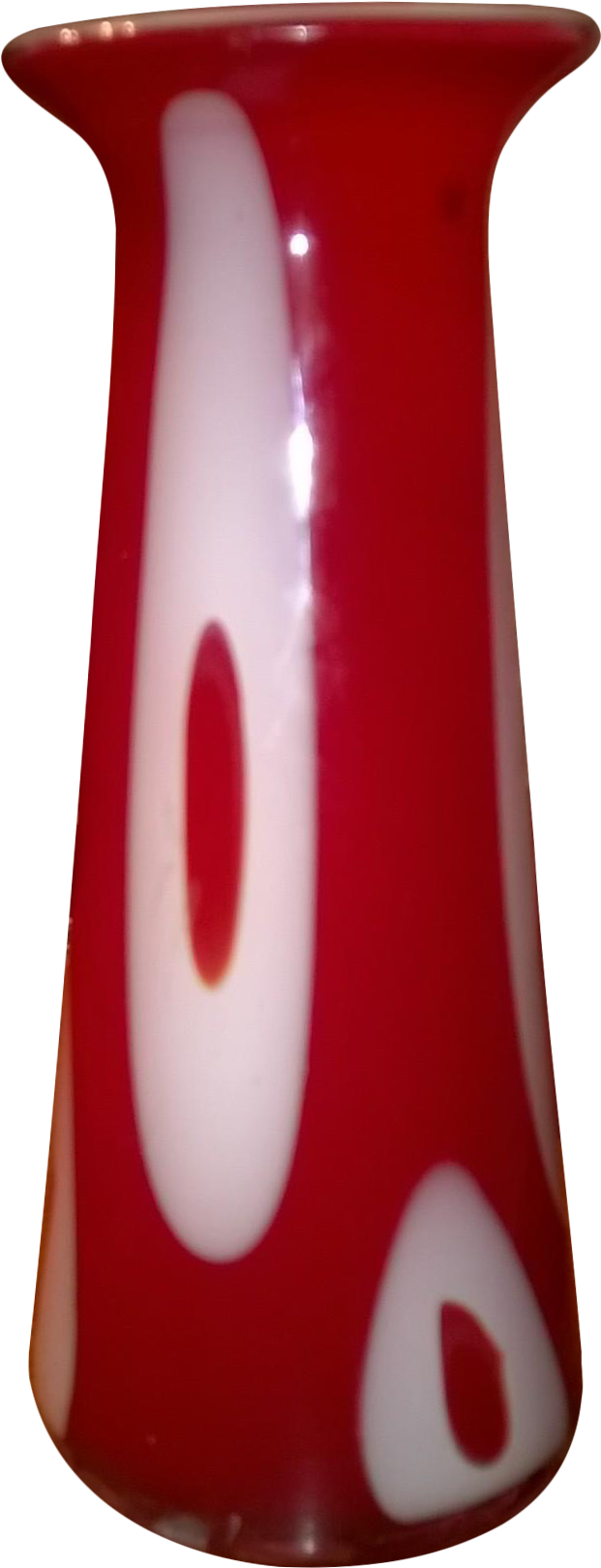 Red White Italian Vintage Glass Vase Chairish Small Clipart (1728x3072), Png Download