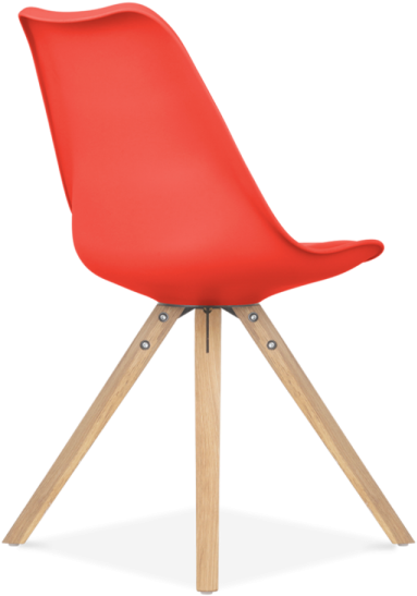 Eames Inspired Red Dining Chair With Pyramid Style Clipart (600x600), Png Download