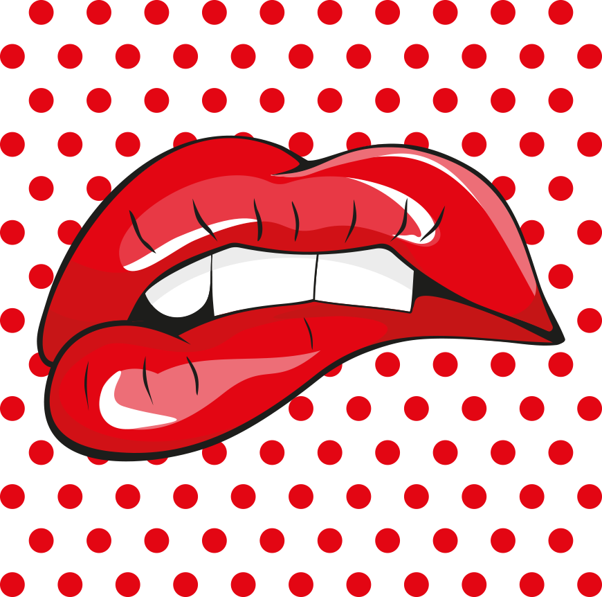 Vinilo Labios Pop Art Clipart (870x862), Png Download