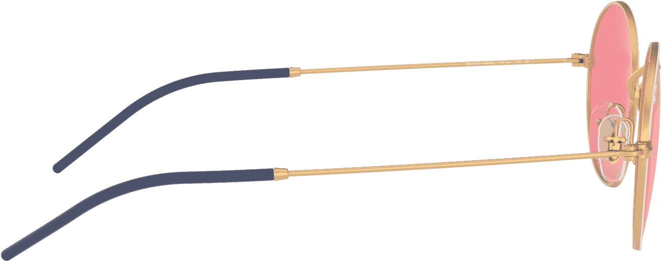 Metal Oval Sunglasses In White On Gold Clipart (1920x2000), Png Download