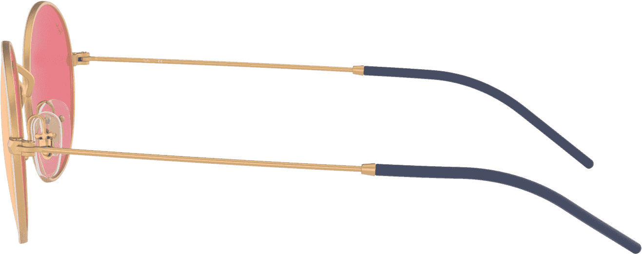 Metal Oval Sunglasses In White On Gold Clipart (1920x2000), Png Download