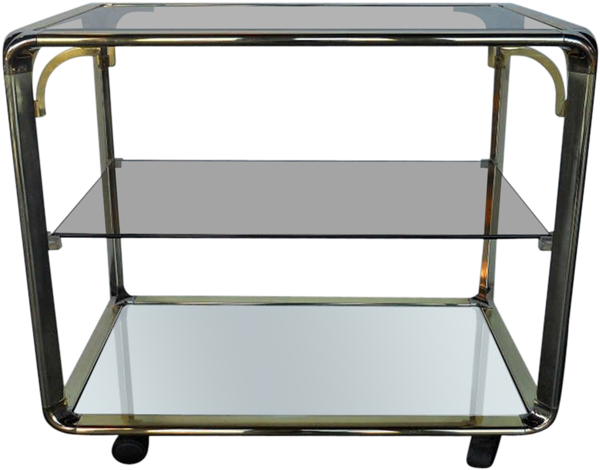 Viyet Designer Furniture Storage Vintage Brass Glass Clipart (1200x1200), Png Download