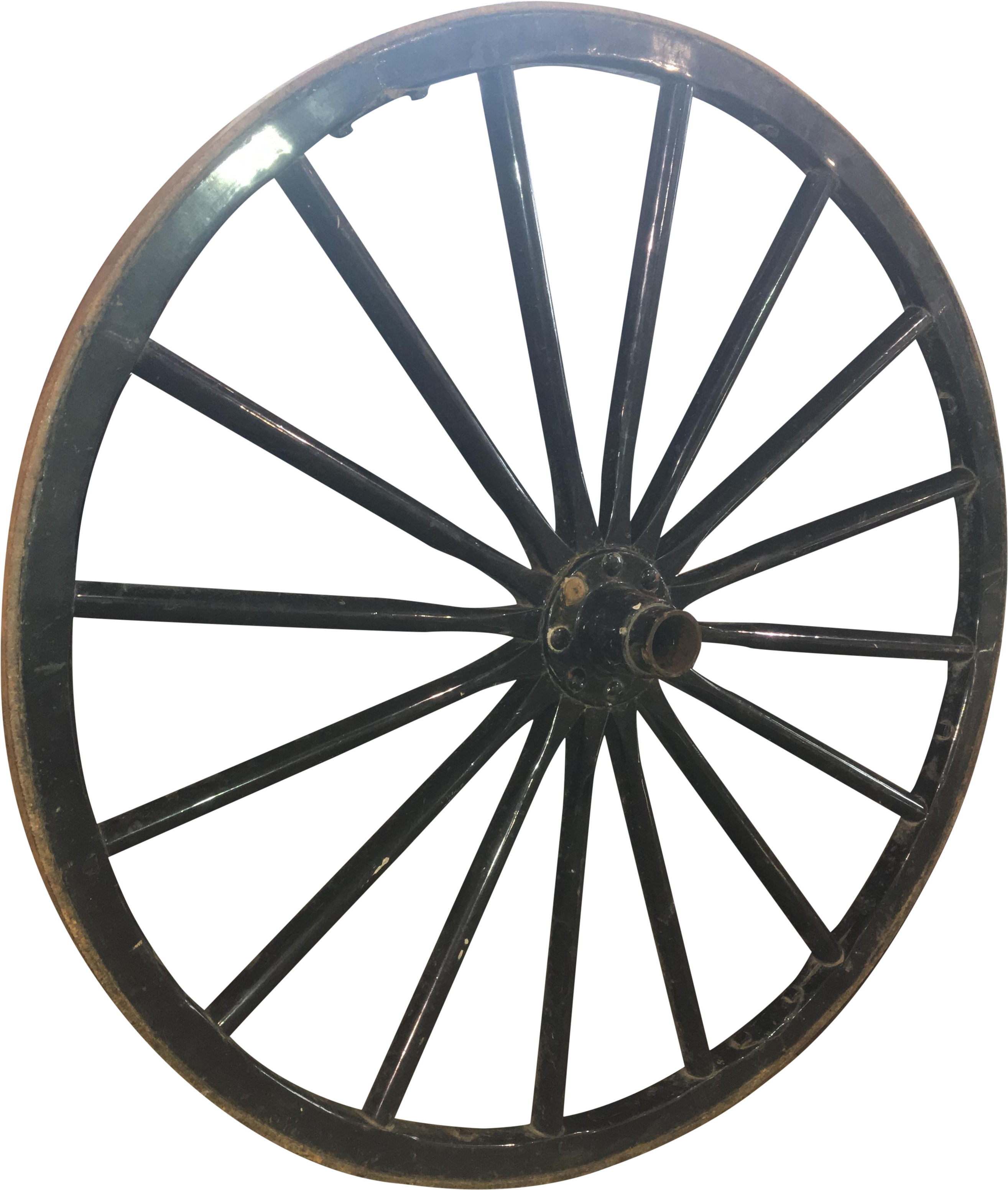 Primitive Black Decorative Wagon Wheel Chairish Clipart (2920x3447), Png Download