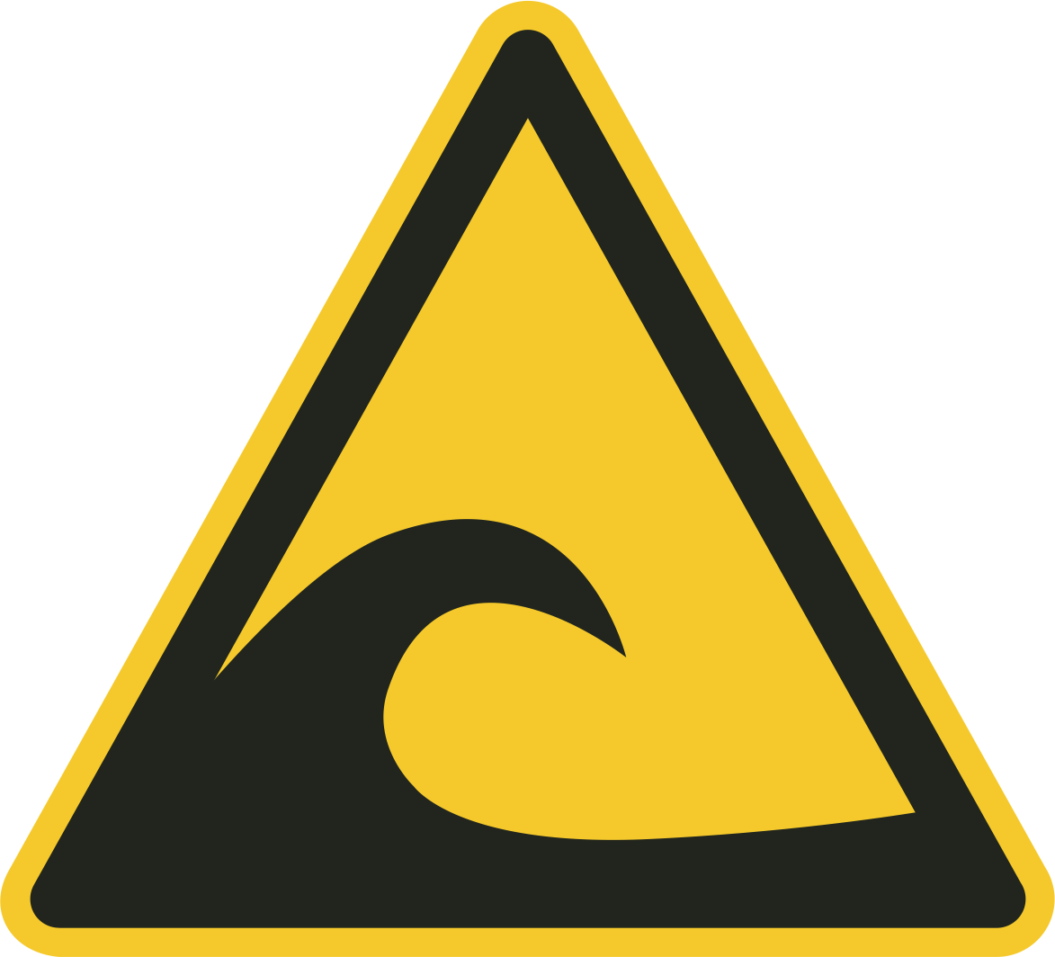 "achtung Tsunami Gebiet" Schilder Für Innen Und Außen Clipart (1173x1064), Png Download