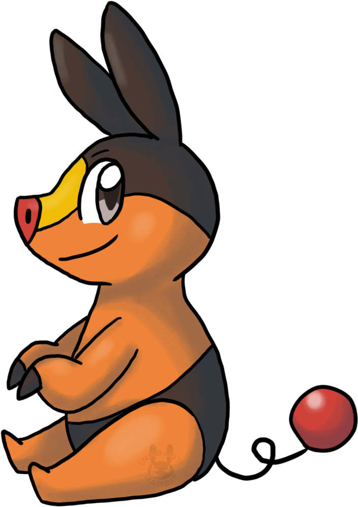 Sitting Tepig By Inkblot Rabbit On Deviantart Pokemon Clipart (763x1048), Png Download