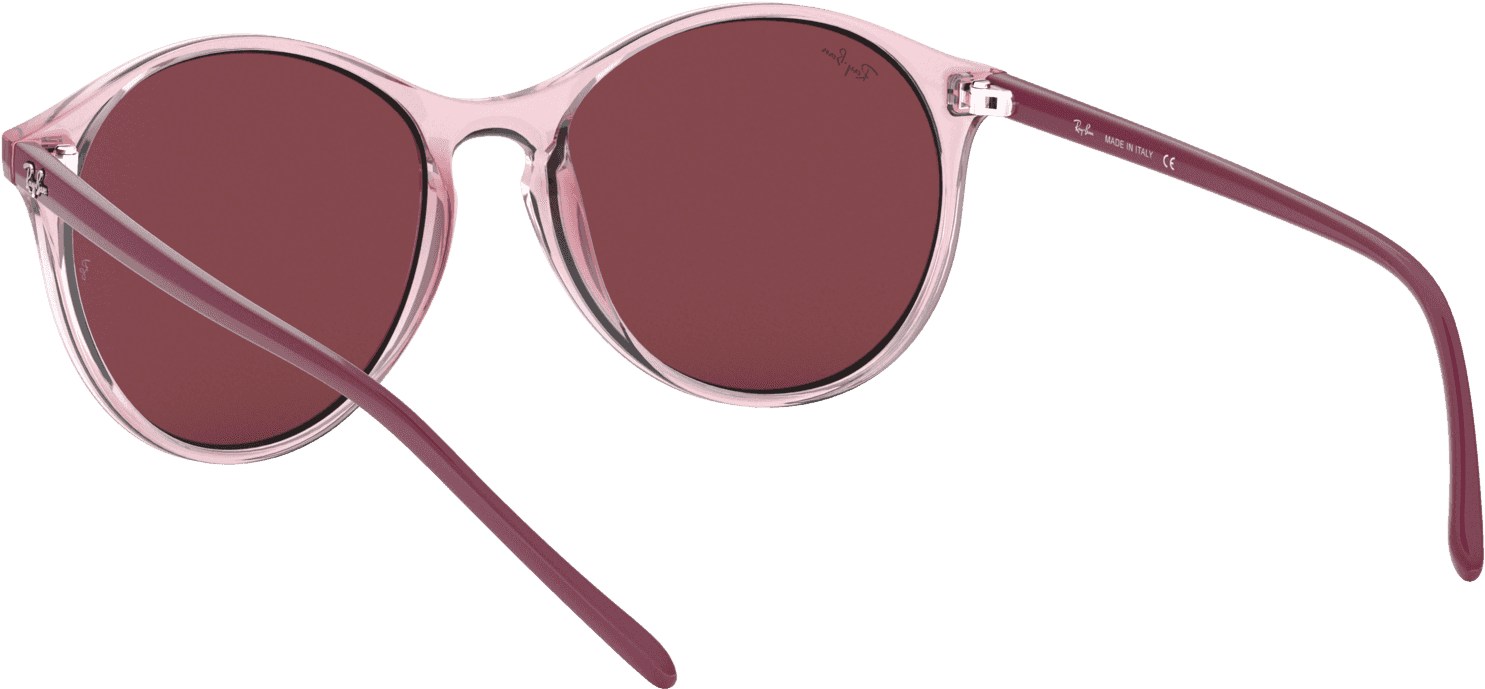 Keyhole Bridge Round Sunglasses In Transparent Pink Clipart (1920x2000), Png Download