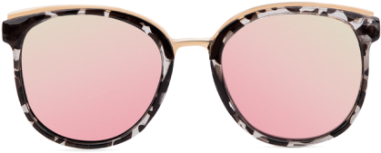 Shine Grey Carey Hermosa Sunglasses Clipart (500x678), Png Download