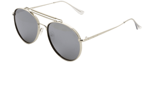 Silver Rockaway Sunglasses Silver Lenses Silver Rockaway Clipart (500x678), Png Download