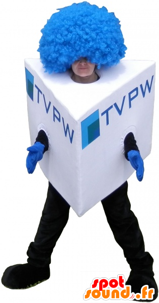 Boneco De Neve Quadrado Cubo Fantasia De Mascote Clipart (600x600), Png Download