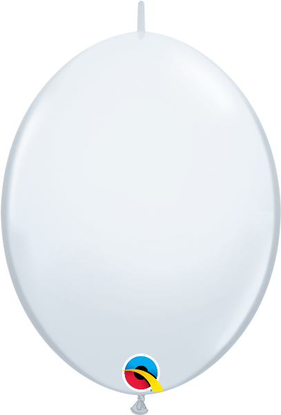 50 Ballons Qualatex Quick Link 30 Cm Blanc Clipart (600x600), Png Download