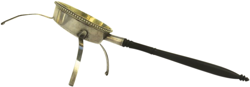 European Silver Hallmarked Tea Strainer Gold Wash Norwegian Clipart (876x876), Png Download