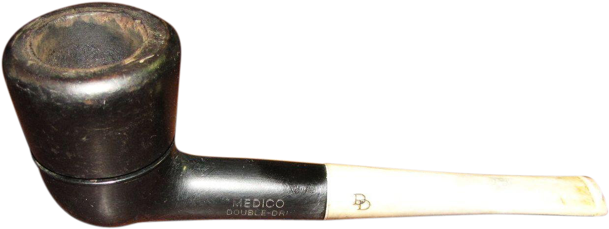 1950s Medico Double Dri Filtered Tobacco Smoking Pipe Clipart (1234x1234), Png Download