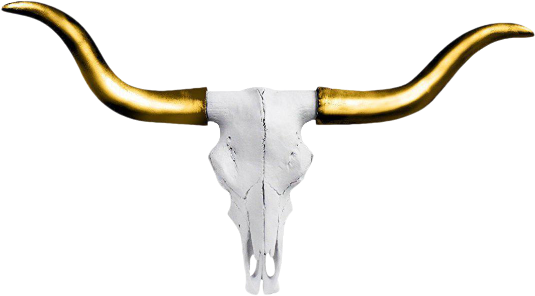 Mini Faux Texas Longhorn Cow Skull Wall Hanging Sculpture Clipart (1181x653), Png Download