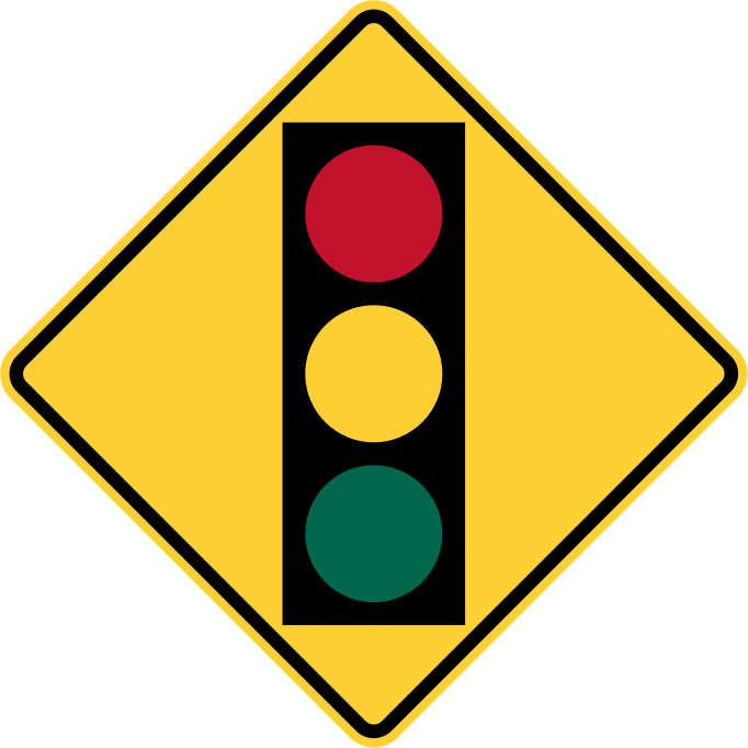 Warns The Driver Of An Upcomming Traffic Light Clipart (682x682), Png Download