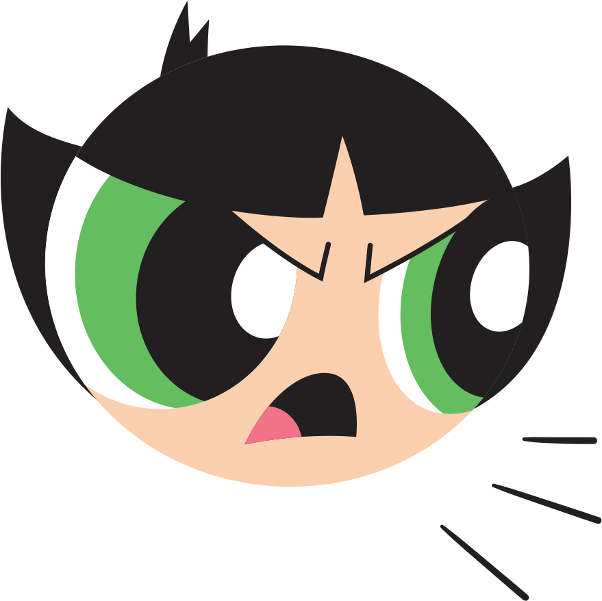 Angry Powerpuff Girls Sticker By Cartoon Network Clipart (1000x1200), Png Download