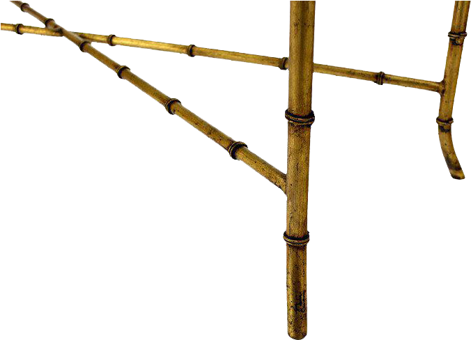 Superb X Base Rectangular Mid Century Modern Gilt Faux Clipart (750x541), Png Download