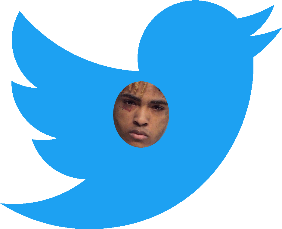 Xxxtentacion Gradually Turns Into Twitter Bird And Clipart (944x768), Png Download