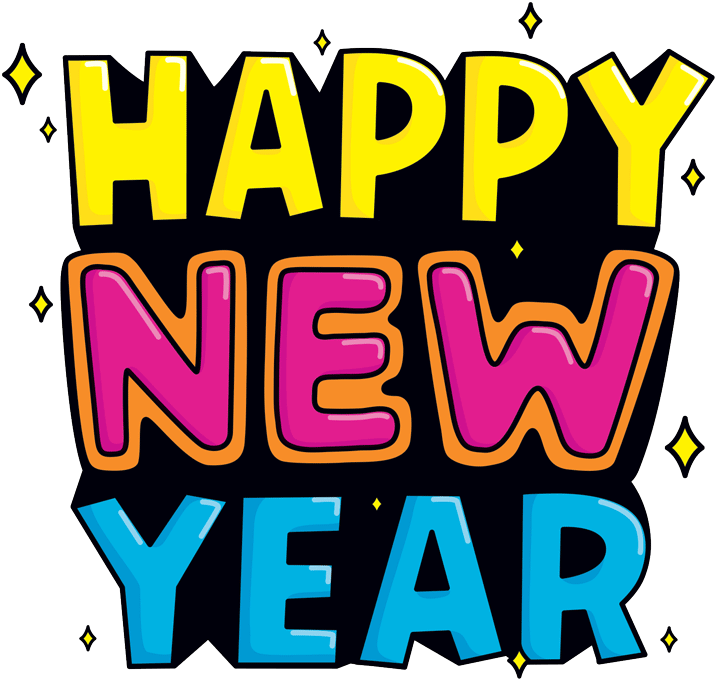New Year Sticker By Carawrrr Clipart (800x800), Png Download