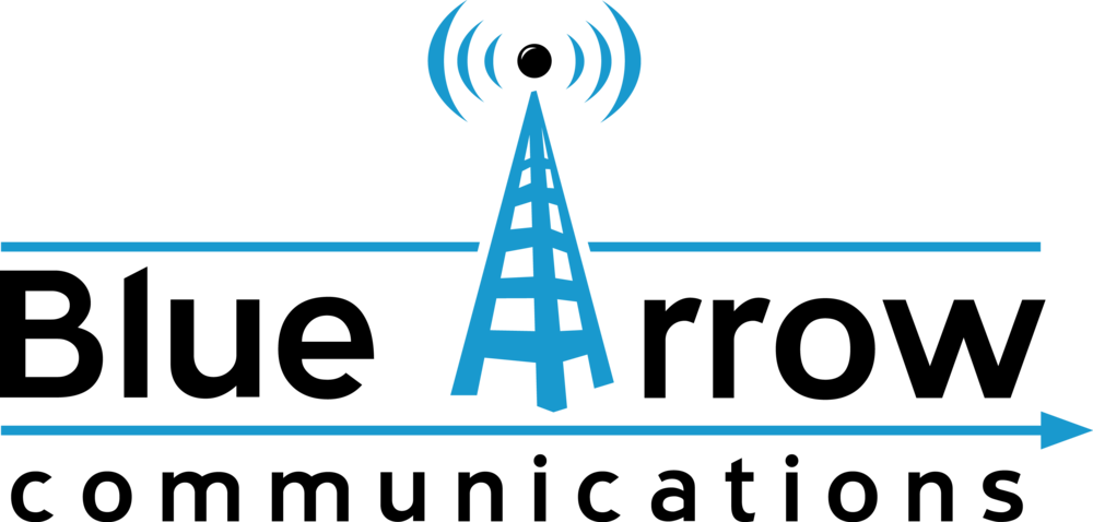 Blue Arrow Communications Clipart (1000x478), Png Download