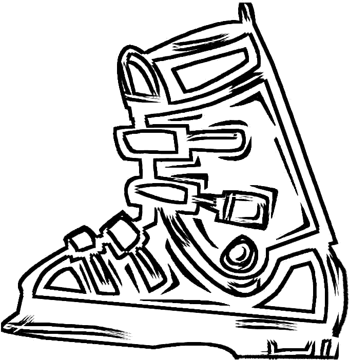 Coloriage De Ski Clipart (979x759), Png Download