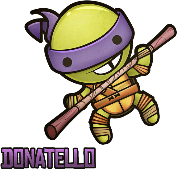 Kawaii Mutant Ninja Turtles By Squid , Via Behance Clipart (600x600), Png Download