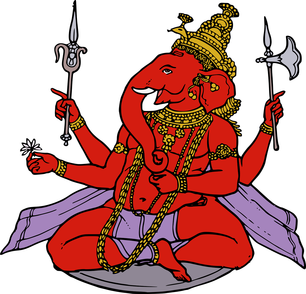 Color Colour Culture Elephant Png Image Clipart (1280x1232), Png Download