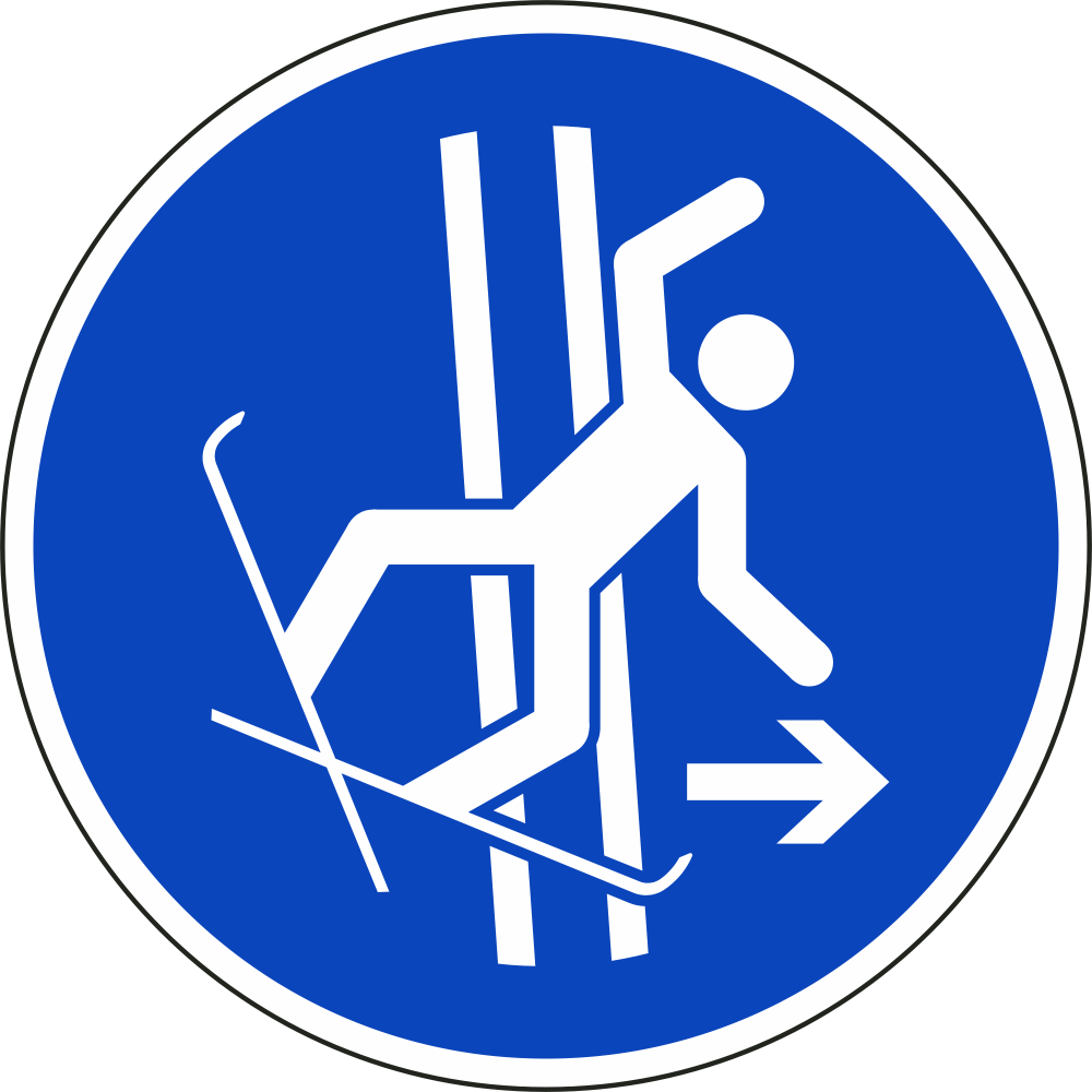 "verlaat Het Sleepspoor Onmiddellijk Bij Een Val" Stickers Clipart (1000x1000), Png Download