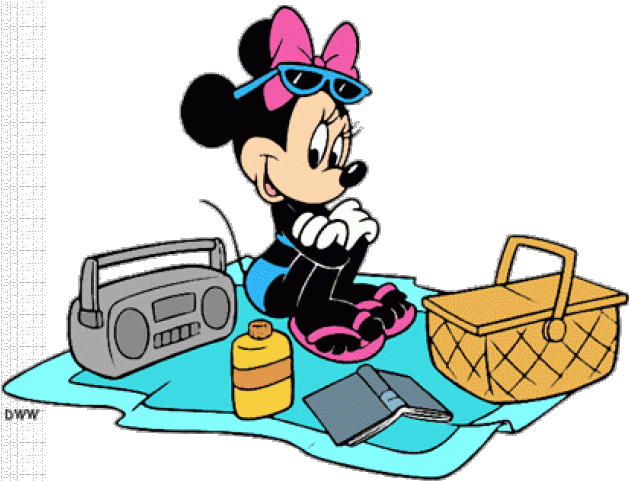 Mickey Mouse Clipart Beach - Png Download (640x480), Png Download