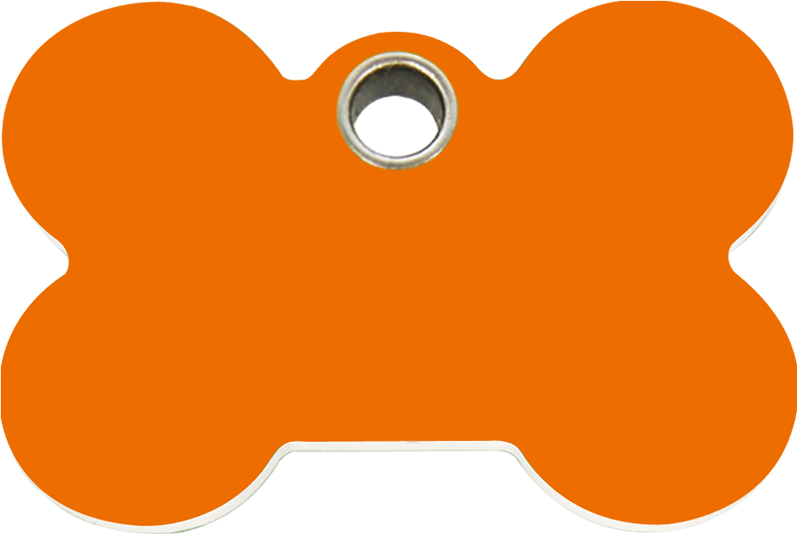 Red Dingo Plastic Tag Bone Orange Clipart (1500x1500), Png Download