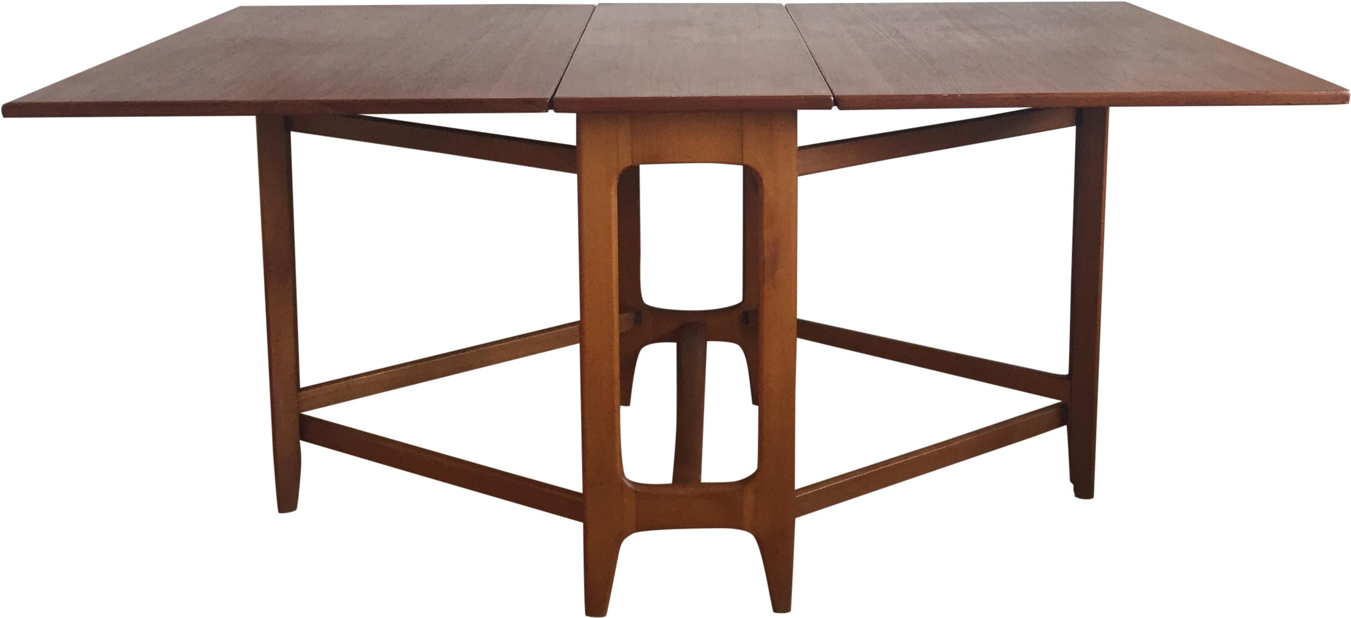 Bruno Mathsson Style Teak Gate Leg Dining Table Chairish Clipart (3006x1376), Png Download
