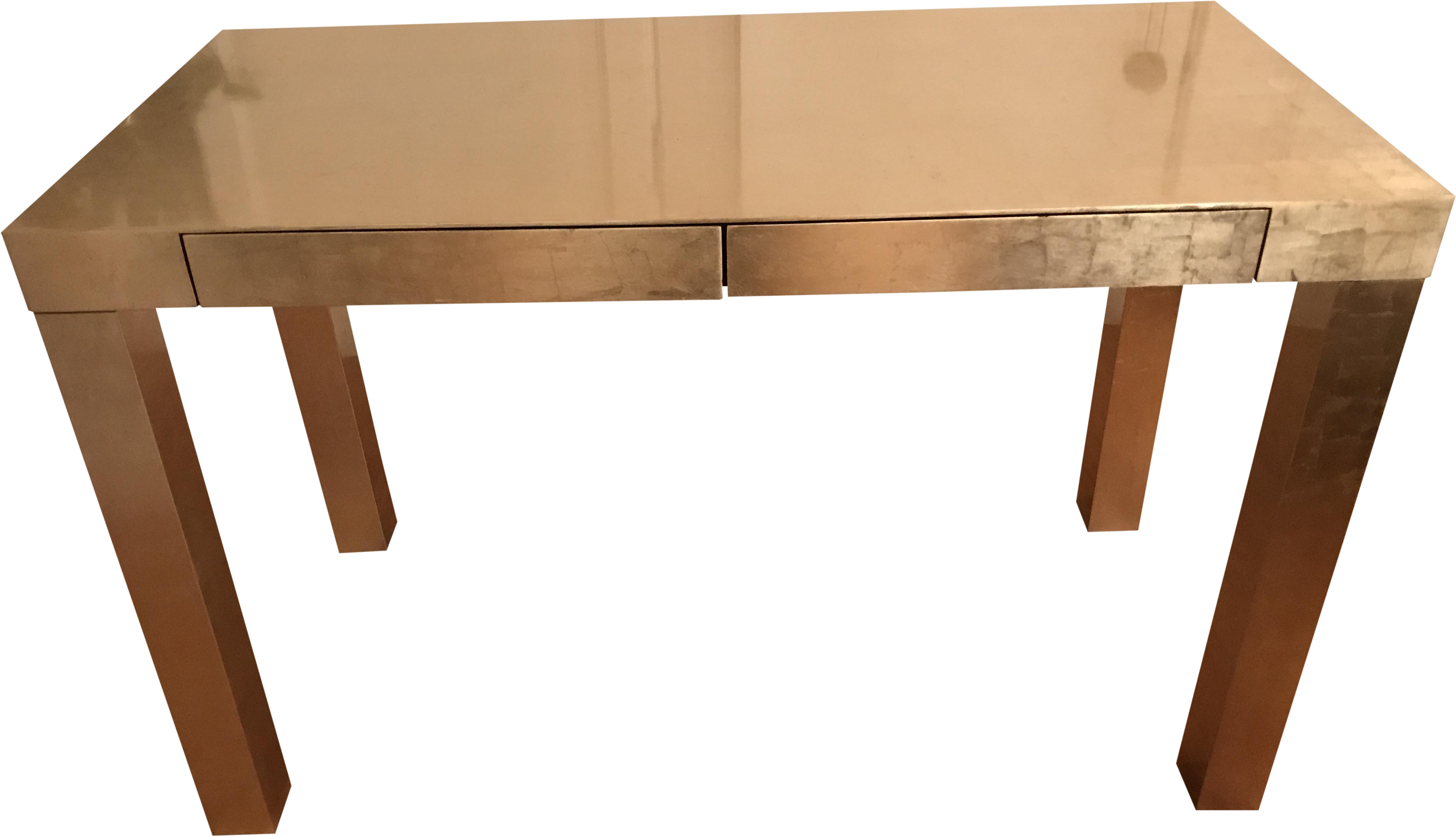 West Elm Parsons Desk Champagne Chairish Furniture Clipart (4079x2342), Png Download