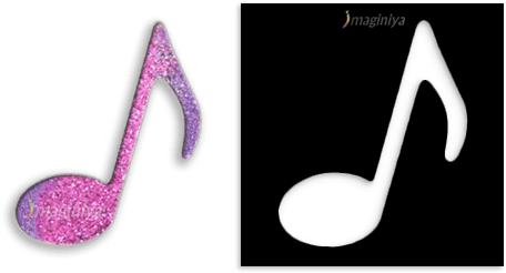 Single Music Note Stencil Clipart (800x800), Png Download