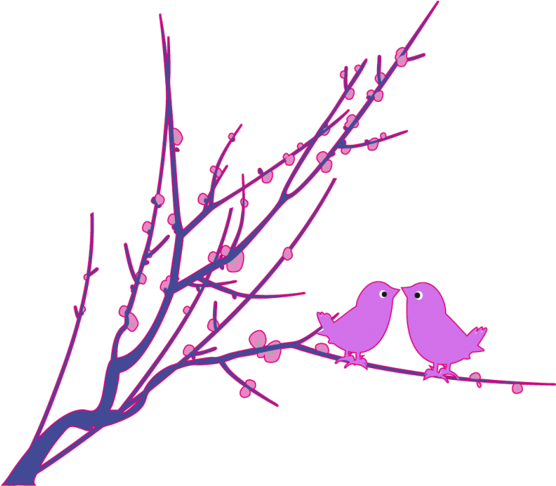 Stickers Branche Couple Clipart (800x800), Png Download