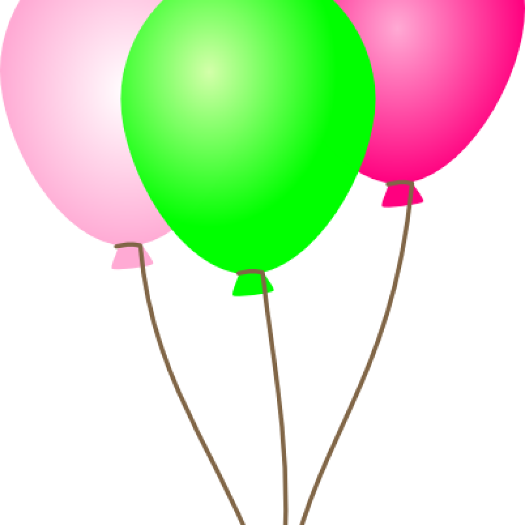 Balloon Cliparts Pink And Green Balloons Clipart History - Png Download (1024x1024), Png Download
