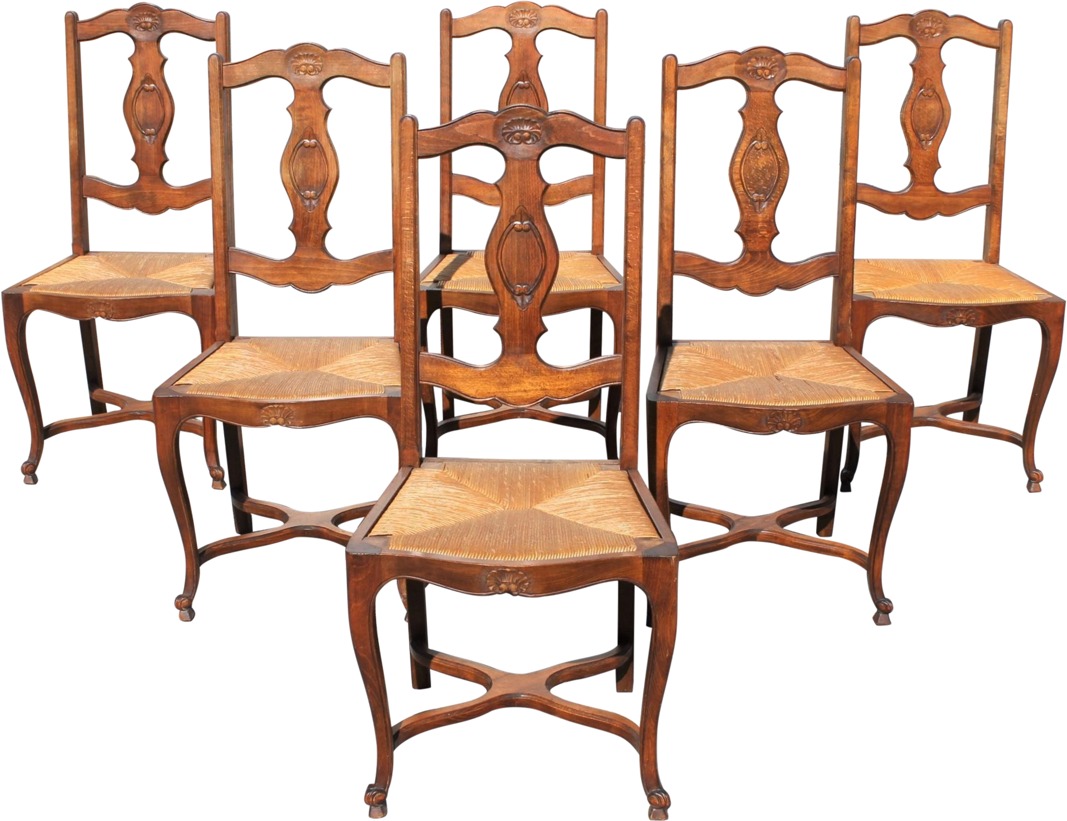 Early 20th Century Vintage French Country Rush Seat Clipart (2368x1822), Png Download