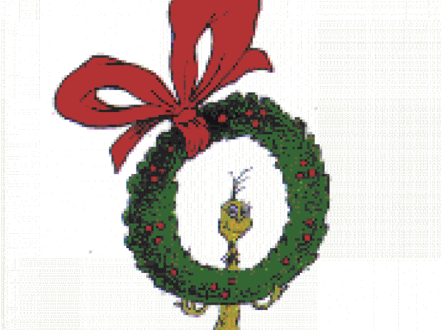 Wreath Clipart Grinch - Png Download (640x480), Png Download