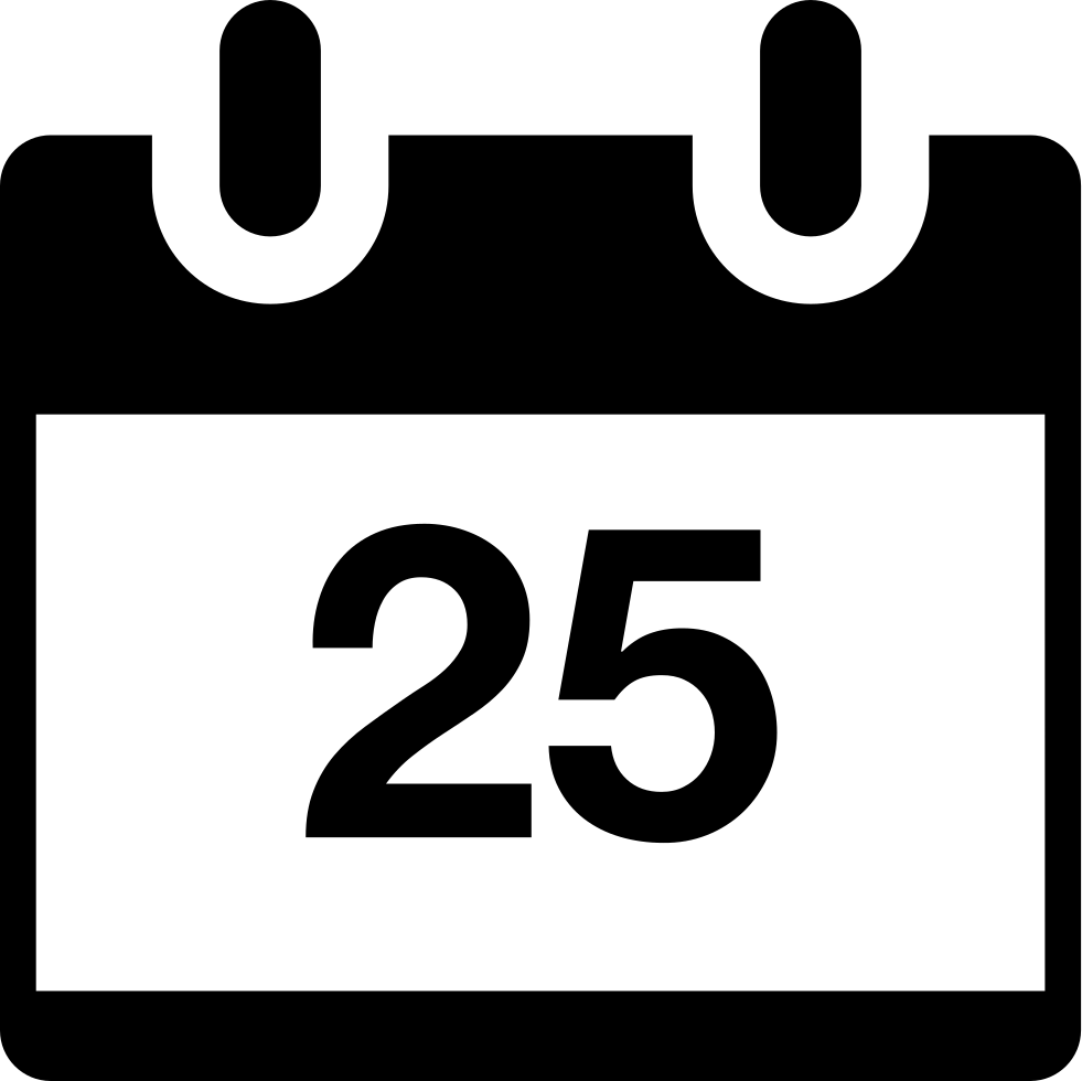 Calendar Svg Png Icon Free Download 390838 Onlinewebfonts Clipart (981x980), Png Download