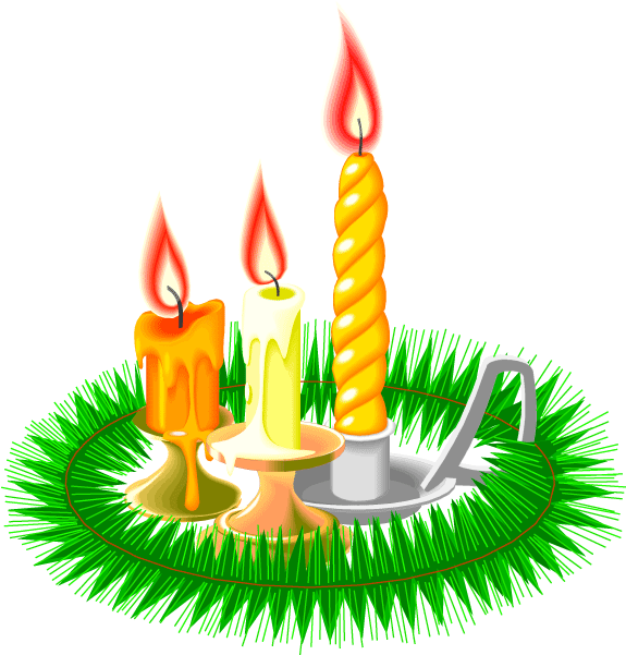 Christmas Candles Clipart (600x600), Png Download