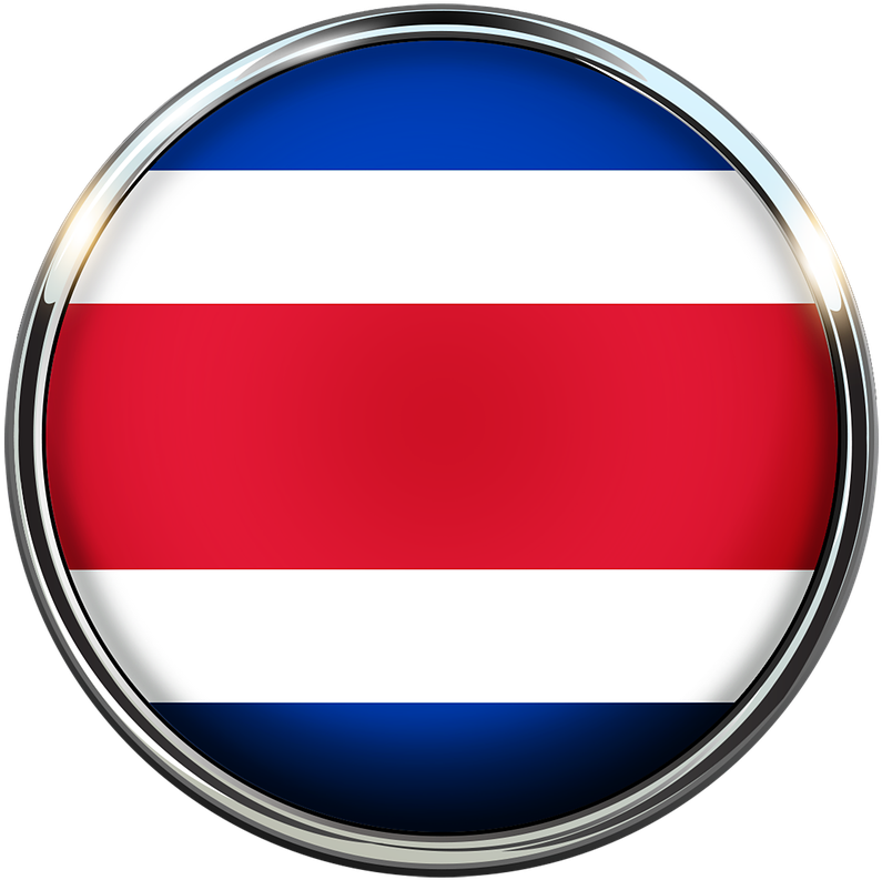 Flag Circle Costa Rica Png Image Clipart (1280x1280), Png Download