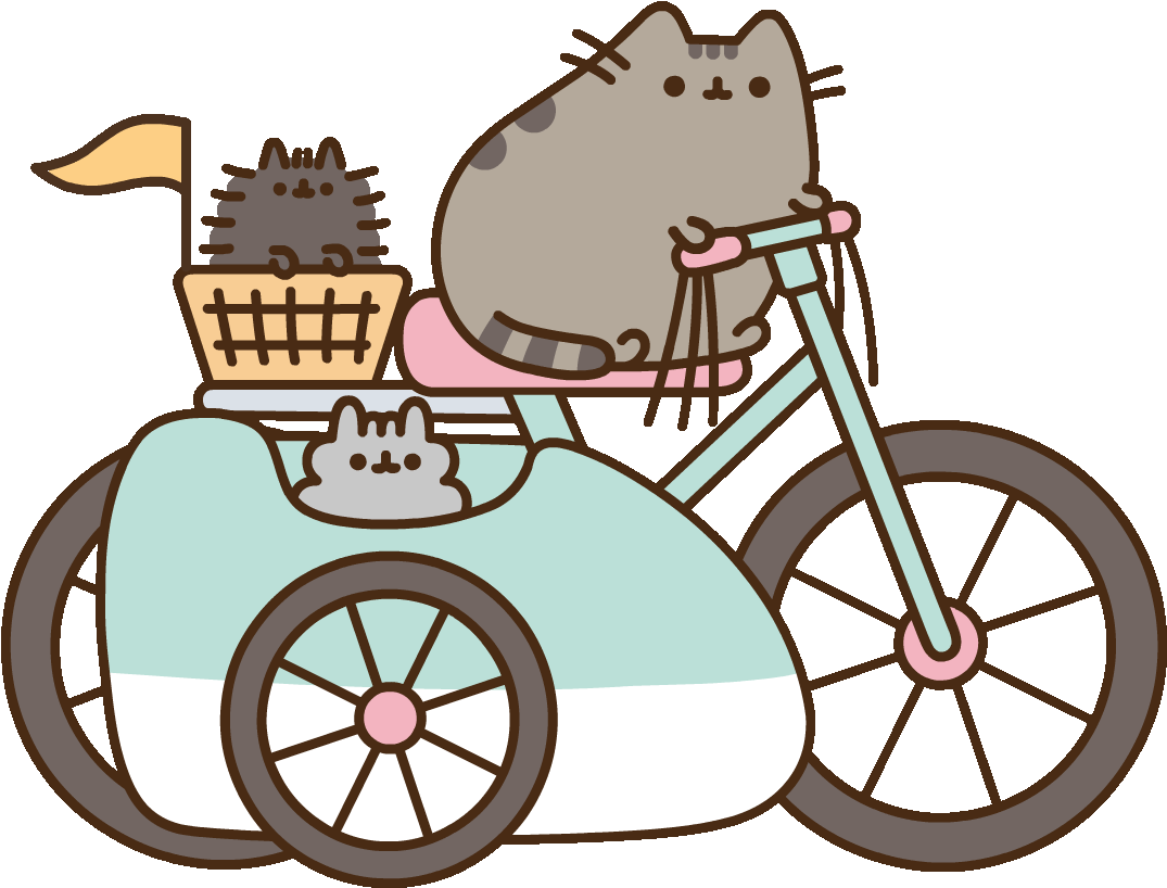 Road Trip Cat Sticker By Pusheen Clipart (1080x1080), Png Download