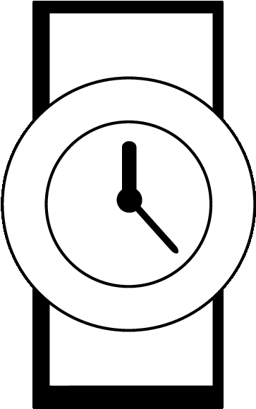 Watch Coloring Pages Clipart (612x792), Png Download