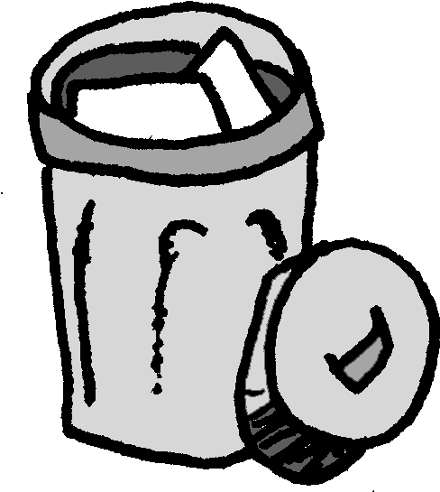 Garbage Drawing Animated Clipart (536x587), Png Download