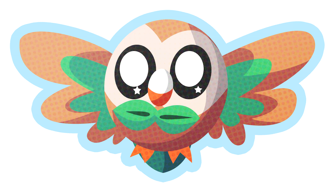 “ Simple Animation Of This New Cutie Rowlet Is One Clipart (1280x753), Png Download