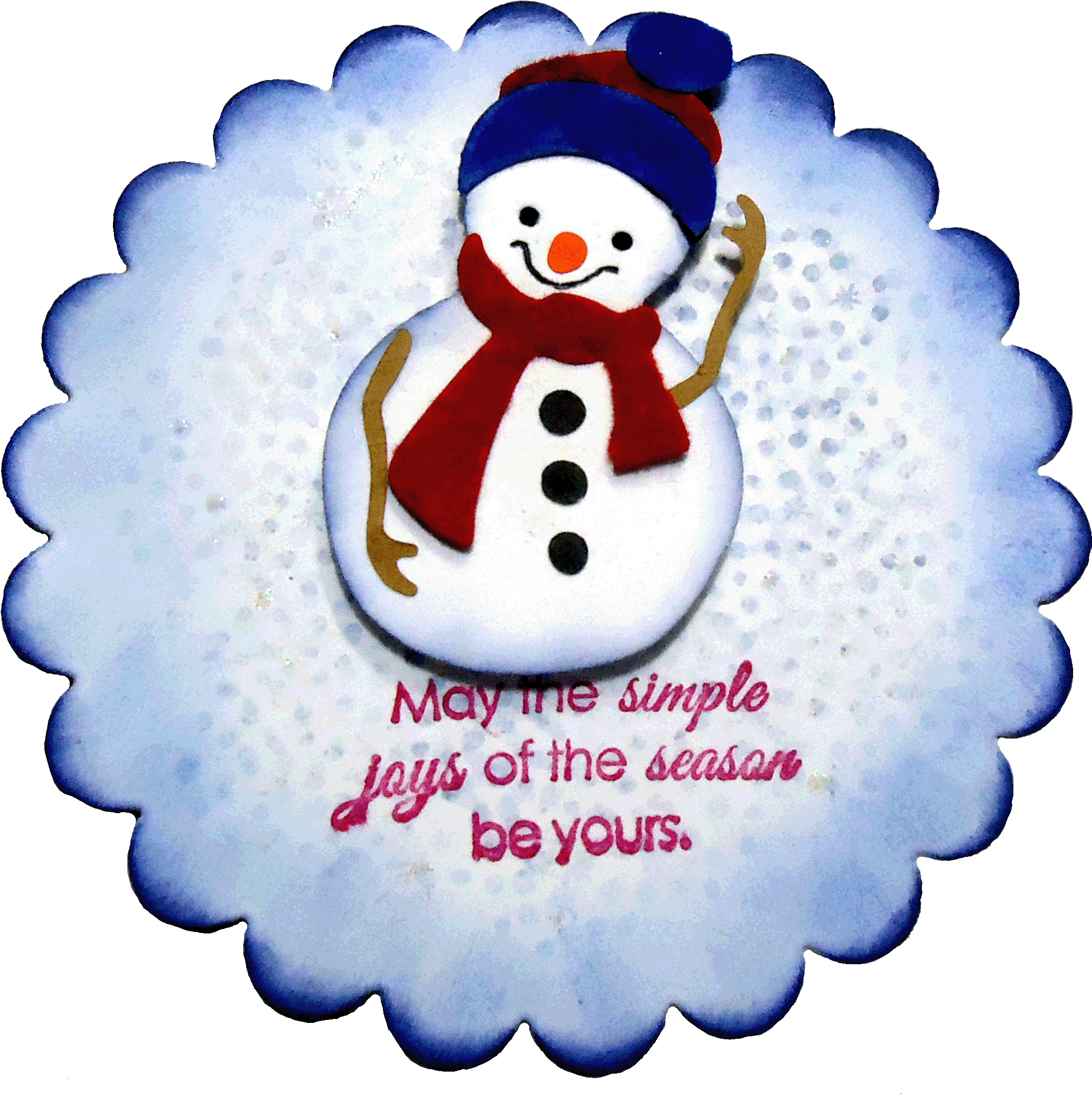 This Is A Christmas Card With A Magnet For Hanging Clipart (2260x2224), Png Download